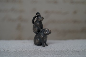 925銀水豚兄弟吊墜(不含項鍊)