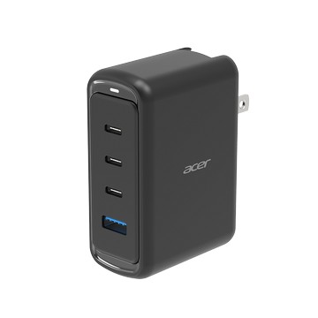 100W  氮化鎵GaN USB-C 四孔（3C1A）電源供應器 黑色