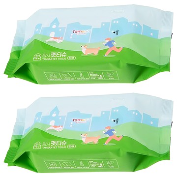 Tamsaa 寵物清潔濕紙巾套裝 2包 身體專用 無香  80張