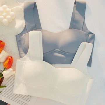 【抹胸式無痕聚攏內衣】小胸薄款無鋼圈背心防下垂收副乳運動 ✨台灣出貨·透氣舒適·可拆卸胸墊·多色可選