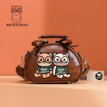 「原創設計」情侶萌貓蝴蝶結耳朵兩用多功能小側包