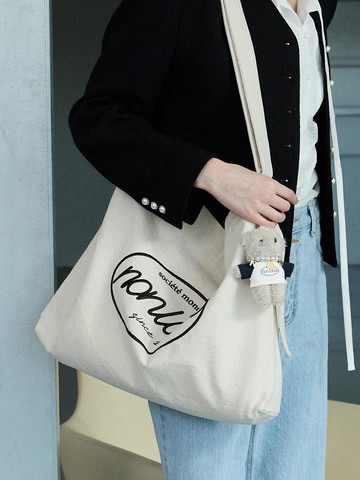 Logo Embroidery Eco Bag [Cream]