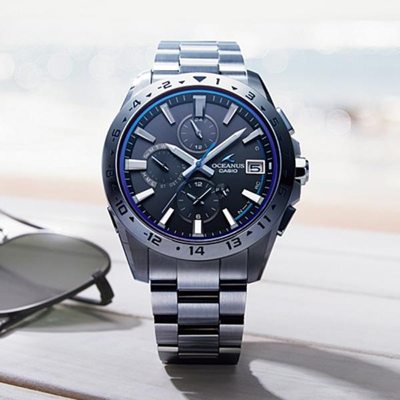 カシオ CASIO 腕時計 メンズ OCW-T3000-1AJF OCEANUS クォーツ ブラック シルバー国内正規 | LINEショッピング