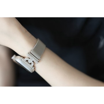 【獨家款｜11代可用】 強磁吸 鑲鑽磁吸米蘭錶帶適用Apple WatchS10 44 40 42 46mm