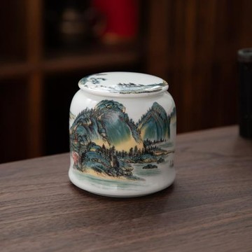 茶葉罐陶瓷 精品高檔 迷你小號便攜密封小號隨身儲存精致旅行高端