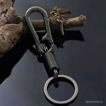 臺灣熱賣🔥 簡約鑰匙扣男士鑰匙鏈汽車掛件女生高檔不銹鋼彈簧鑰匙圈環掛腰式 簡約鑰匙扣男士鑰匙鏈汽車掛件女生高檔不銹鋼彈簧
