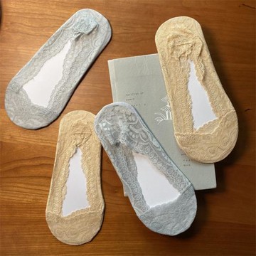 尋光3雙日式精致復古優雅蕾絲親膚柔軟女式淺口隱形船襪透氣短襪