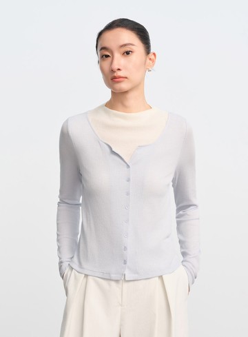 假兩件羅紋羊毛內搭