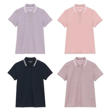 GIORDANO 女裝 涼感撞色POLO衫 (多色任選)
