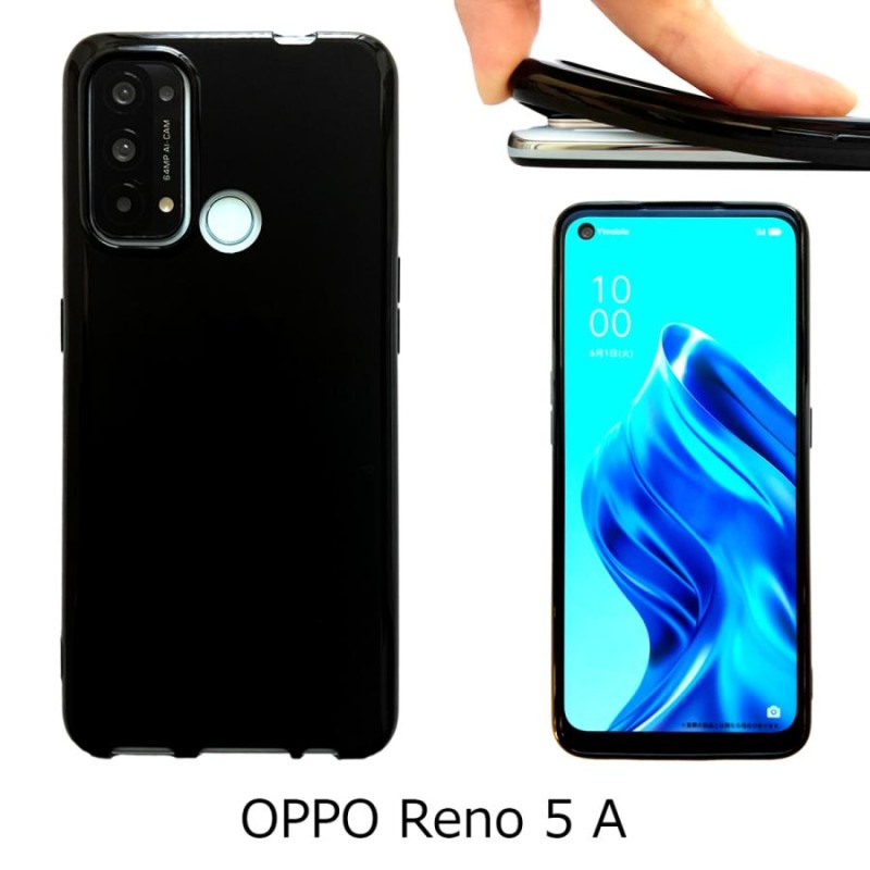 OPPO Reno 5 A / A101OP 【 黒TPU 】 オッポリノ5A opporeno5a ケース