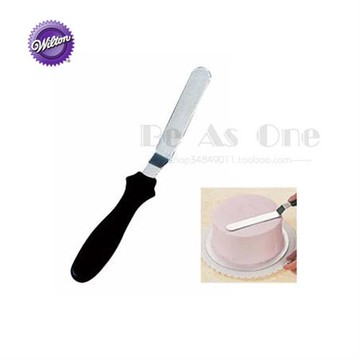 美國Wilton惠爾通奶油折角抹平刀刮刀曲刀裱花翻糖工具9-13英寸