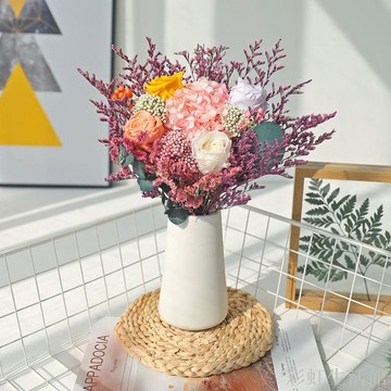 永生花真花輕奢ins風高級香皂玫瑰干花花束臥室客廳擺設裝飾擺件