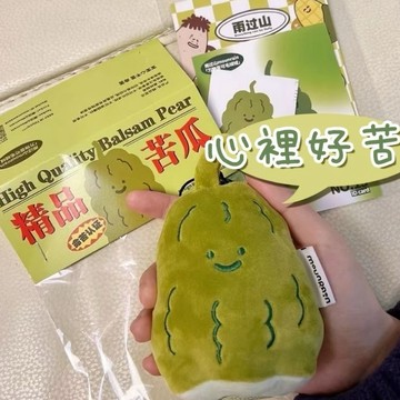 無用良品 心裡好苦 苦瓜鑰匙圈 毛絨掛件 包包吊飾 ins掛件 背包掛飾 鑰匙圈 網紅同款 搞怪吊墜 生日禮物 交換禮物