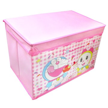 asdfkitty*哆啦A夢哆啦美 可折疊不織布有蓋收納籃/收納箱-可當三層櫃抽屜使用-日本正版商品