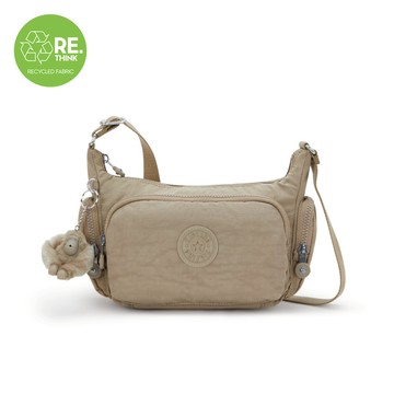 『牛角包』灰褐色輕巧多袋側背包-GABBETTE S