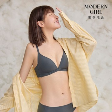 瑪登瑪朵 QQ雲 無鋼圈紓壓無痕內衣 B-E罩杯(鐵石灰)