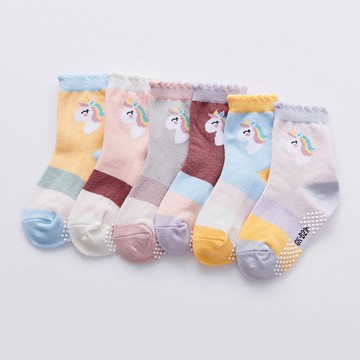 【ONEDER】止滑兒童短襪3雙組 幼童短襪(顏色隨機)-飛馬