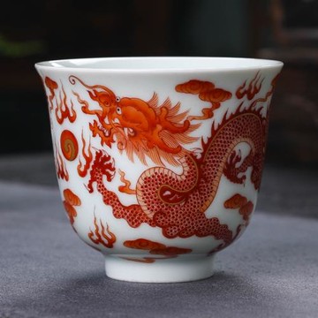 長物居陶瓷杯子茶碗景德鎮茶具茶杯純手工品茗杯主人杯家用茶盞杯