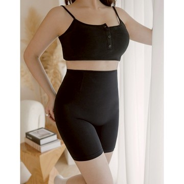 AIR SPACE PLUS 360°體雕四分塑身褲(黑/杏) 女裝 現貨 大尺碼 中大尺碼 棉花糖女孩