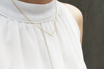 4月誕生石-白拓帕石 topaz ホワイトトパーズ 鎖骨項鍊