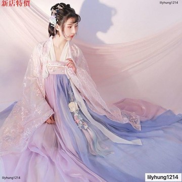 ⚡桃園出貨⚡國風漢服古裝改良中國風春櫻漢服女襦裙齊胸 齊腰套裝超仙學生古裝衣服日常角色扮演中國風cosplay裝扮服