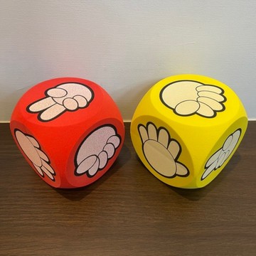 10cm EVA FOAM圓角猜拳骰子組（紅+黃）《台灣製造》/EVA泡綿骰子/蝦皮代開發票