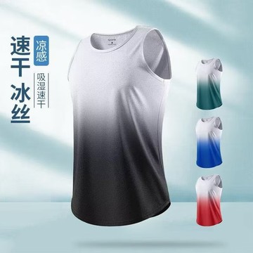 🚀虧本到貨&舒適透氣⚡運動背心男健身衣服新款速幹衣冰絲T恤短袖跑步夏季球衣羽毛球服