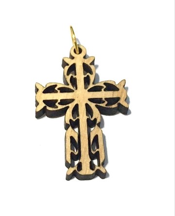 以色列十字架橄欖木系列飾品項鍊 160080