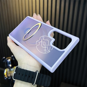 新款 磁吸支架殼 磨砂半透明 簡約 適用 三星 S26 S25 Plus S24 S23 Ultra 手機殼 四角防摔殼