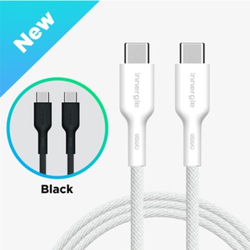 台達Innergie 100W C-C USB-C對USB-C充電線 1M 黑白兩色可選 (3年全球保固)