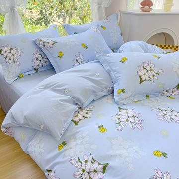 純棉四件套小清新家用床單款全棉學生宿舍卡通三件套床笠款