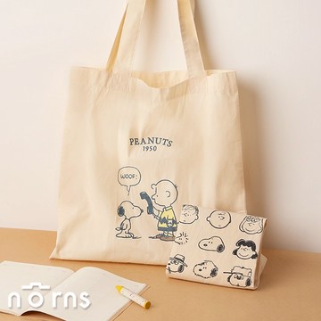 【Norns】Peanuts史努比棉布手提袋-Norns Original Design Snoopy原色手提袋 側背包 環保購物袋Eco Bag