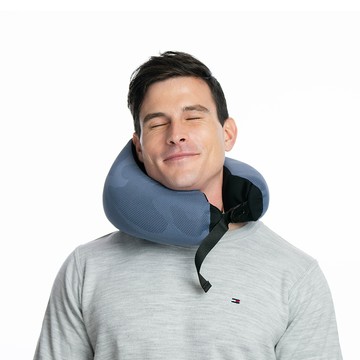 【UNO VOYAGE】UNO® KNIT 織麻旅行頸枕 雪梨藍(旅行頸枕 午睡枕 U型枕 unovoyage)