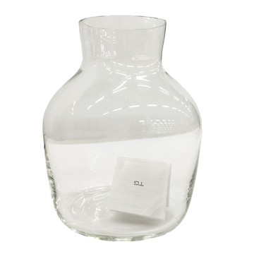 TAIWANGLASS 台灣玻璃 玻璃花瓶 1750ml  141 x 180 x 77mm  圓形 透明色