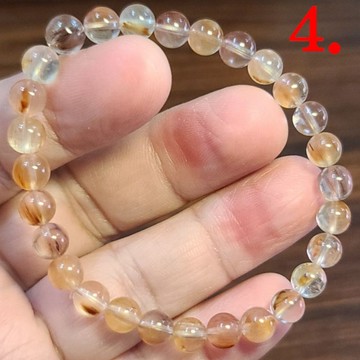 紅兔毛水晶 兔毛水晶 手鍊 手環 手珠 維納斯水晶 6mm 天然❤水晶玉石特賣#R133-2
