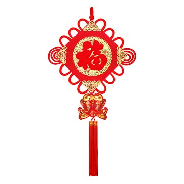 寶堂居 2入中國結迎福有餘 新年吊飾-新春過年掛飾/流蘇開運掛件/開運招財/入厝室內裝飾/平安結裝飾