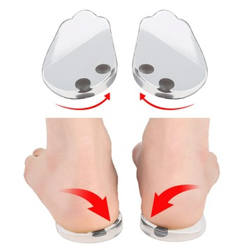 los1289兩顆磁石正O後墊OX型腿內外八字矯形後跟墊自粘柔軟後跟減震墊