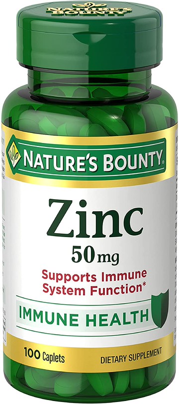 美國代購！原裝正品Nature's Bounty Zinc自然之寶鋅片 鋅元素50mg*100粒