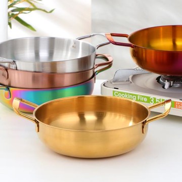 不銹鋼平底鍋湯鍋電磁爐用海鮮鍋學生宿舍方便面煮面鍋