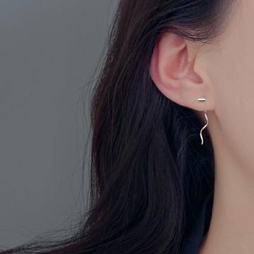 925純銀耳環女2021年新款潮耳線夏季長款小清新氣質百搭2022耳飾