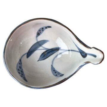 珍味缽-日本製 陶瓷缽  白色 + 藍色  1個