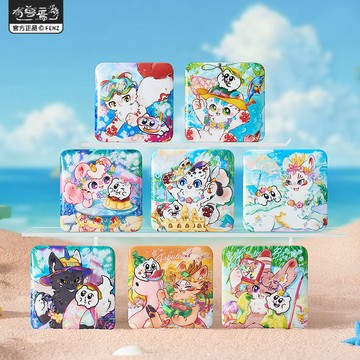 【✨臺灣現*貨✨免運】 非人哉有兽焉X奇米蛋联名福瑞乐园马口铁徽章盲盒动漫吧唧毛绒 動漫周邊卡通可愛生日禮物節日禮 物