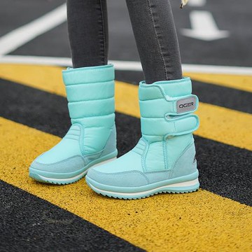 東北冬季旅游滑雪保暖防滑防水百搭輕便羊毛雪地靴情侶款女靴棉鞋