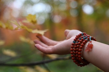 【赤珠謠】天然涼山南紅滿色滿肉108念珠項鏈4圈手串