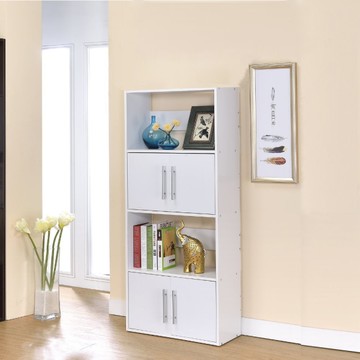 品味玩傢-四層雙門展示架 隔間櫃 書櫃 書架 高低櫃