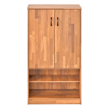 《HOPMA》工業風機能雙門鞋櫃 台灣製造 玄關櫃 收納櫃 邊櫃 鞋架-拼版柚木