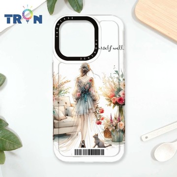 TRON iPhone 16 Pro 優雅的女人 防摔太空載具殼 透白 軟硬 手機殼