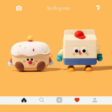 適用airpods4保護套airpodspro保護殼蛋糕蘋果無線藍牙耳機套pro二三代airpod2硅膠ipod軟殼3創意ins牛奶盒