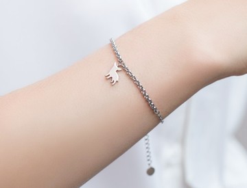 吉娃娃手鍊-狗狗背影系列-抗敏醫療鋼