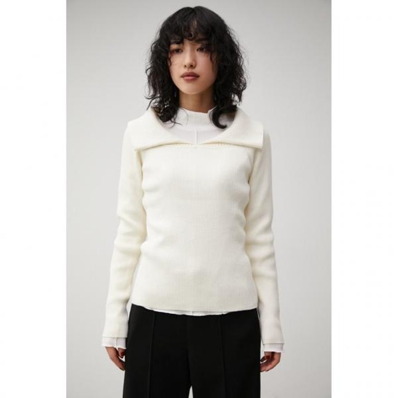 BIG COLLAR KNIT PULLOVER/ビッグカラーニットプルオーバー ...